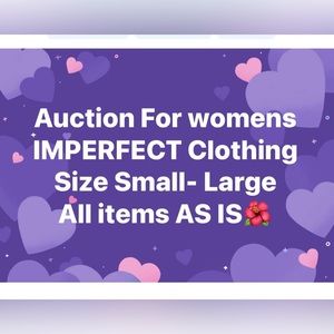 Listing for Auction Bids for Imperfect Womens Clothing